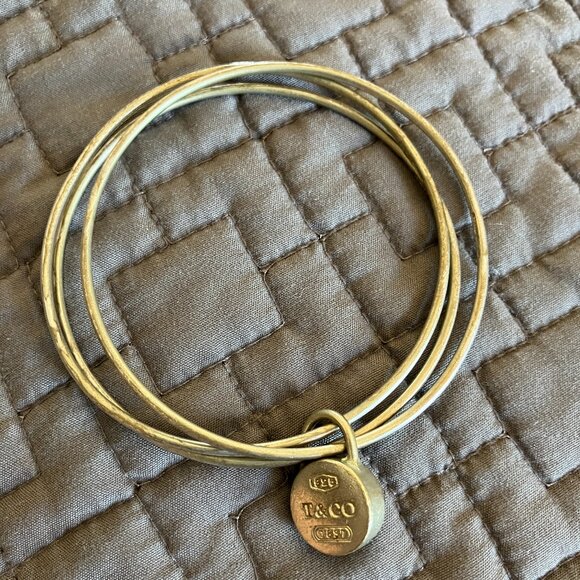 Auth TIFFANY & CO 1837 Padlock Bangle Bracelet - Picture 1 of 5